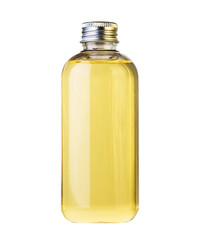 Bottle of essential or massage oil isolated on white or transparent