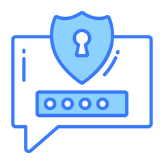 Beautifully designed vector of password security, editable icon