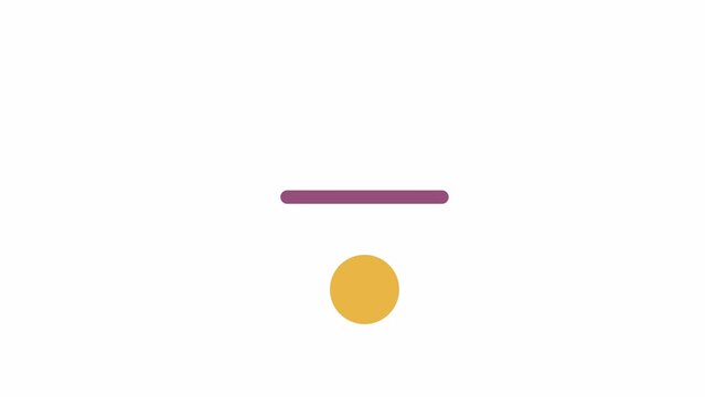 Animated shapes changing indicator. Transformation. 4K video footage with alpha channel transparency. Website preloader. Download, upload progress. Simple loading icon animation for web UI design