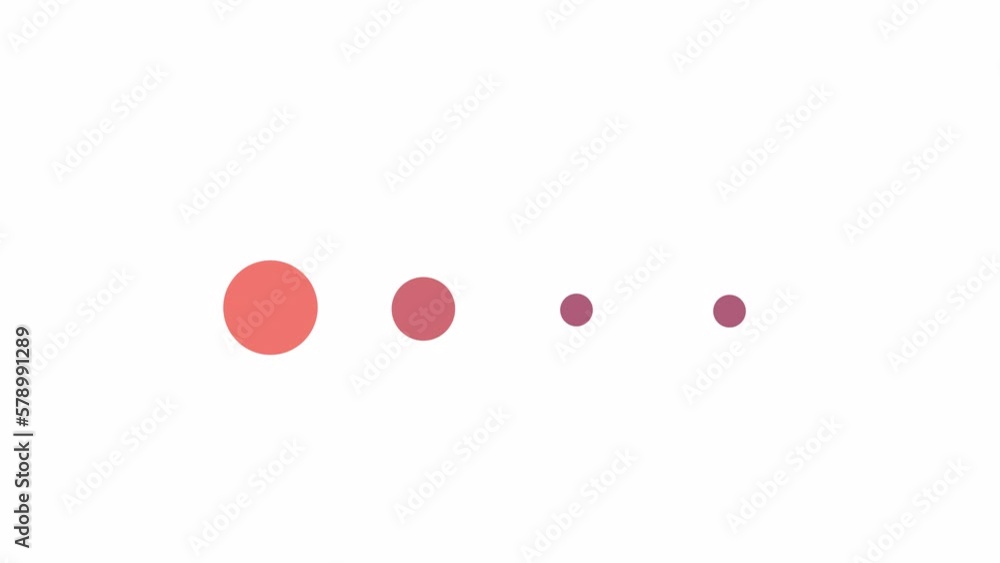 Fototapete animated 4 dots blinking indicator. ellipsis. 4k video footage with alpha channel transparency. webs
