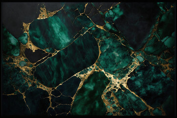 Green and Gold Marble Luxury background texture design for wedding invitation card, cover, packaging, advertasing, fashion, site. Generative ai.