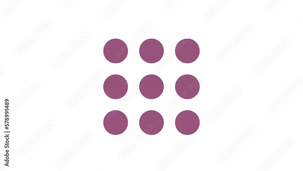 Poster animated color change dots indicator. transition. 4k video footage with alpha channel transparency. 