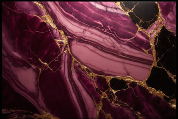 Pink and Gold Marble Luxury background texture design for wedding invitation card, cover, packaging, advertasing, fashion, site. Generative ai.