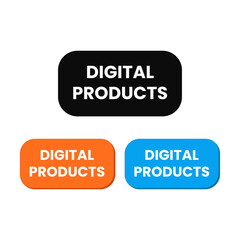 Digital products services button icon label sign design vector