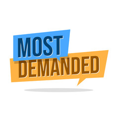 Most demanded products text icon label sign design vector © BrightLightArts