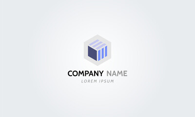 Box, cube icon. Logo Product concept vector illustration package Symbol. Square