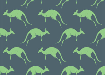 Seamless pattern of kangaroos Simple seamless animal pattern with kangaroos. vector illustration