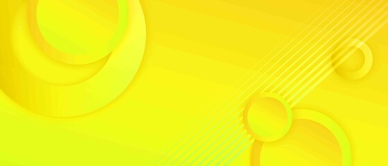 Minimal geometric yellow background abstract design