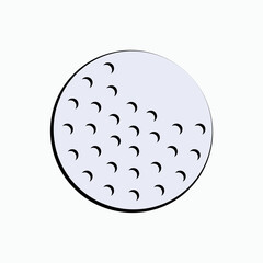 Golf Icon.  Outdoor Sport Symbol.