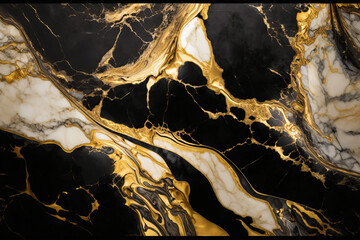 Black and Gold Marble Luxury background texture design for wedding invitation card, cover, packaging, advertasing, fashion, site. Generative ai.