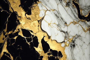 Black and Gold Marble Luxury background texture design for wedding invitation card, cover, packaging, advertasing, fashion, site. Generative ai.