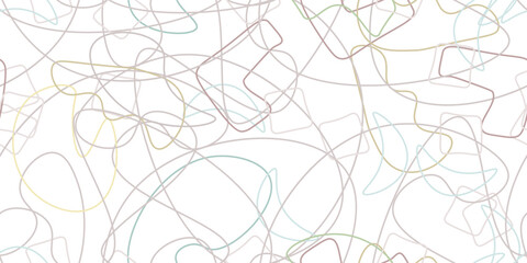 Fototapeta premium Chaotic Simple Seamless Pattern Textile One Line