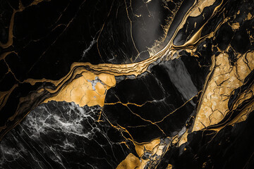 Black and Gold Marble Luxury background texture design for wedding invitation card, cover, packaging, advertasing, fashion, site. Generative ai.
