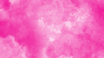 Hot pink watercolor and white background. Pink background with watercolor. Light pink marble watercolor background. Digital drawing.