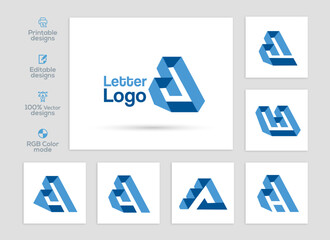 Letter logo design bundle