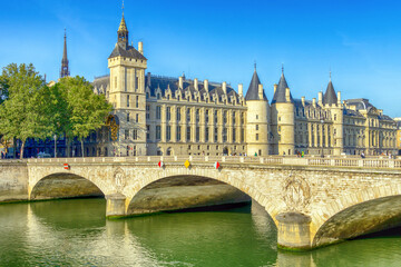 Fototapeta na wymiar Palais de Justice Castle, Paris, France