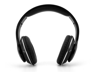 Wireless Over-Ear Headphones isolated on white background. Wireless headphones.