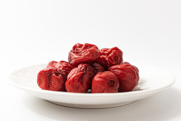 Umeboshi on a white background
