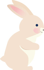 Easter cube bunny little rabbit for holiday design concept.