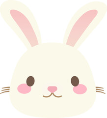 Easter cube bunny little rabbit for holiday design concept.