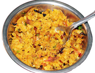 Indian Poha isolated 