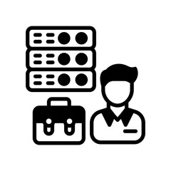 Employee Database icon in vector. Logotype