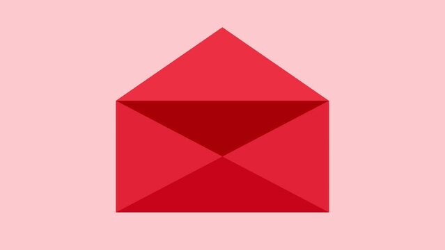 simple video animation red envelope on pink