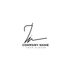 Ii Initial signature logo vector design