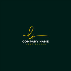 Li Initial signature logo vector design