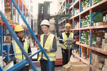 Manager with foreman and warehouse personnel, Manage and monitor inventory preparation for distribution to regional sub-centers.