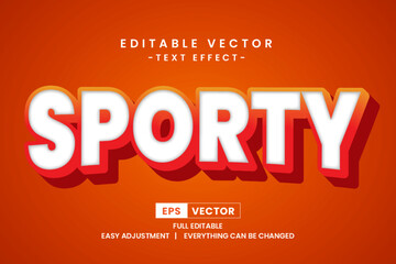 Obraz premium Sport day event vector text effect editable