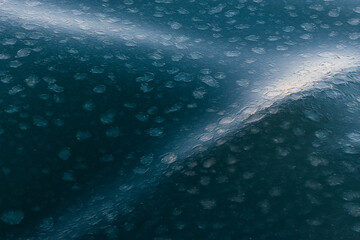 imagen detalle textura del agua del océano con pequeñas placas de hielo y las formas que crea el movimiento del agua 