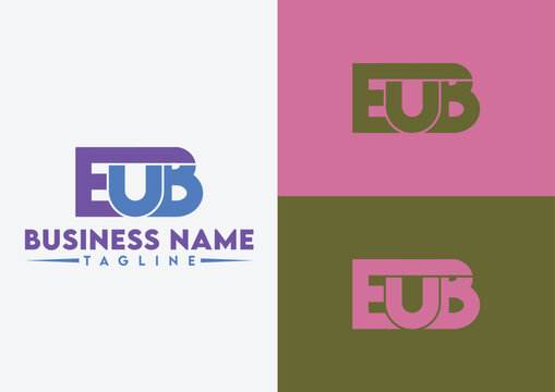 Letter EUB logo design, EUB letter logo