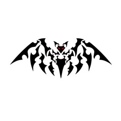Illustration vector graphic of tribal art bat symbol