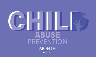 April is  National Child abuse prevention and awareness month. Template for background, banner, card, poster 