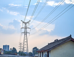 A communication tower in Chengdu, Sichuan
