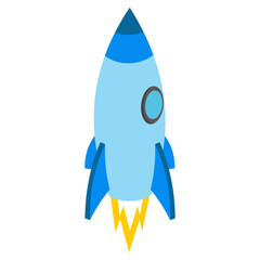 cartoon rocket in space