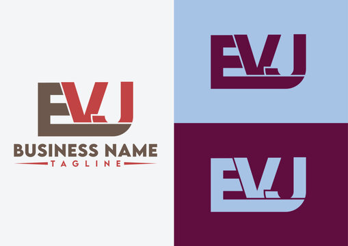 Letter EVJ logo design, EVJ letter logo