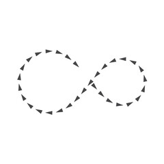 Direction arrows shape infinity icon symbol vector illustration