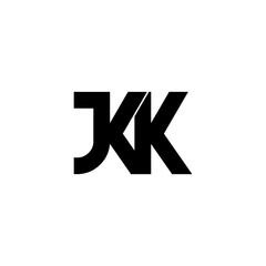 jkk lettering initial monogram logo design