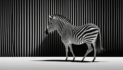 Zebra Illusion Background, AI-Generated