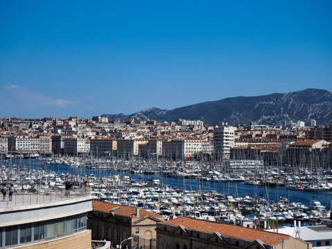 Vieux Port De Marseille Vu Du Fort Saint Jean