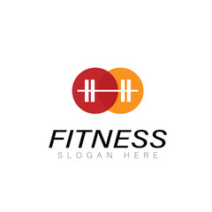 Fitness Gym logo design template with exercising athletic