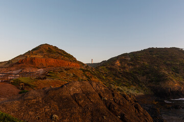 Fototapeta na wymiar Morning of Cape Schanck and the lighthouse, Victoria, Australia.