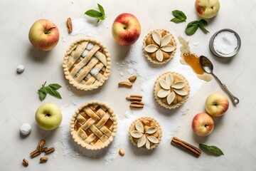 Fototapeta na wymiar apple pie created using AI Generative Technology