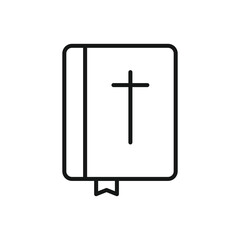 Editable Icon of Bible Book, Vector illustration isolated on white background. using for Presentation, website or mobile app