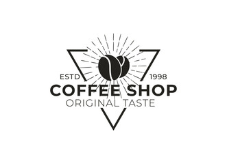 Vintage classic coffee shop logo vector