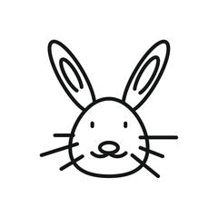 Editable Icon of Rabbit or Bunny, Vector illustration isolated on white background. using for Presentation, website or mobile app