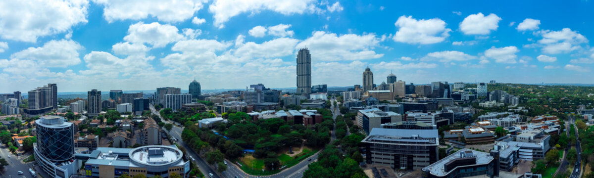 A panoramic view of Sandton Central    