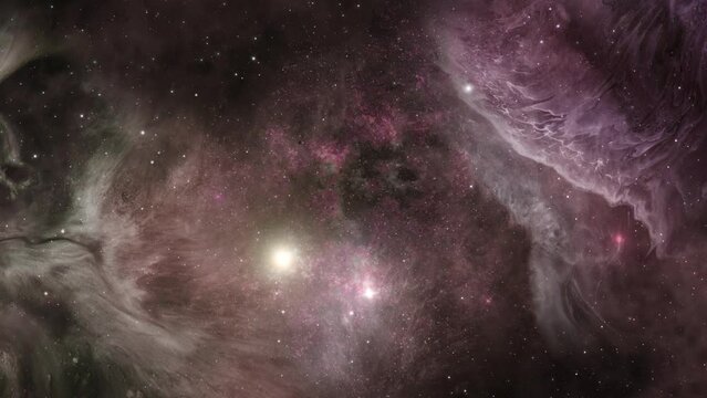 purple nebula and stars in magnificent space
